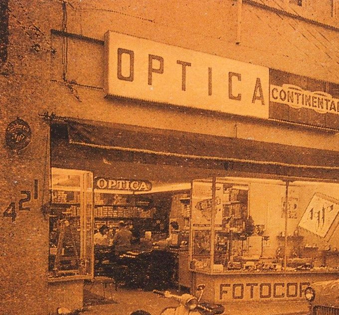 La óptica en su lugar actual en la década de los 70